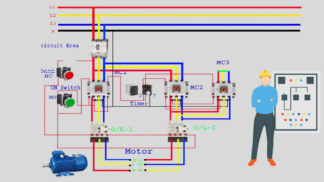 Motor star delta connection