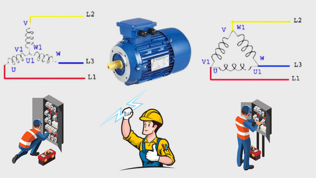 Motor star delta connection