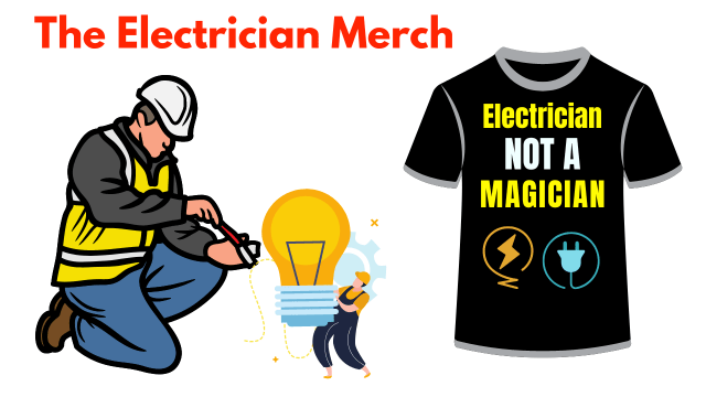 Electrician-themed apparel representing the passion and style of electrical professionals